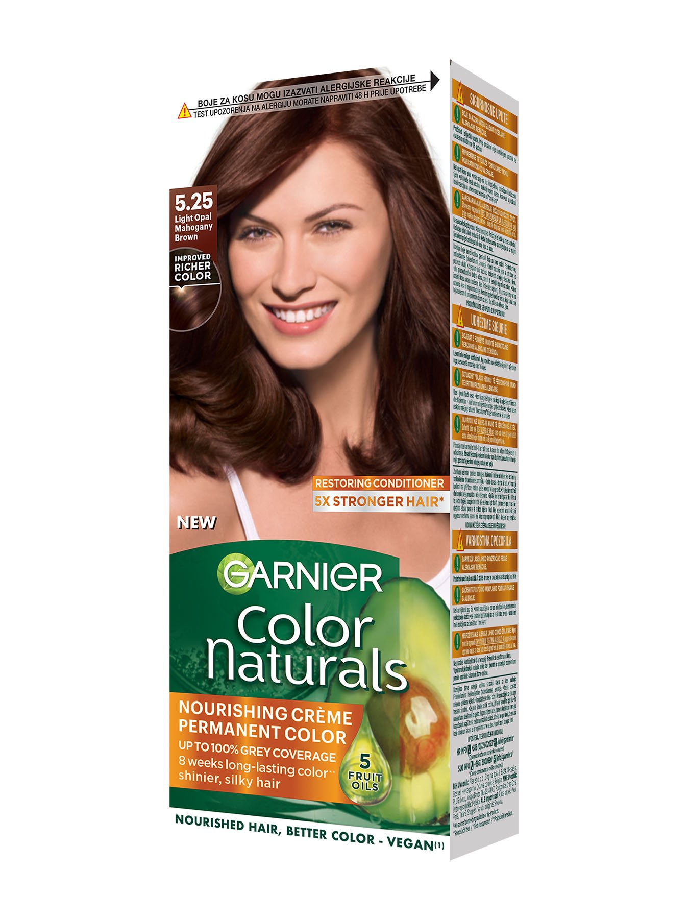 Garnier Color Naturals 5.25 Svetlo Opalno Rjavi Mahagonij